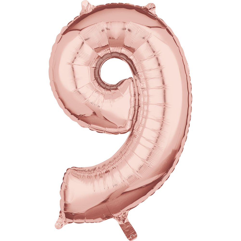 26" NUMBER 9 ROSE GOLD