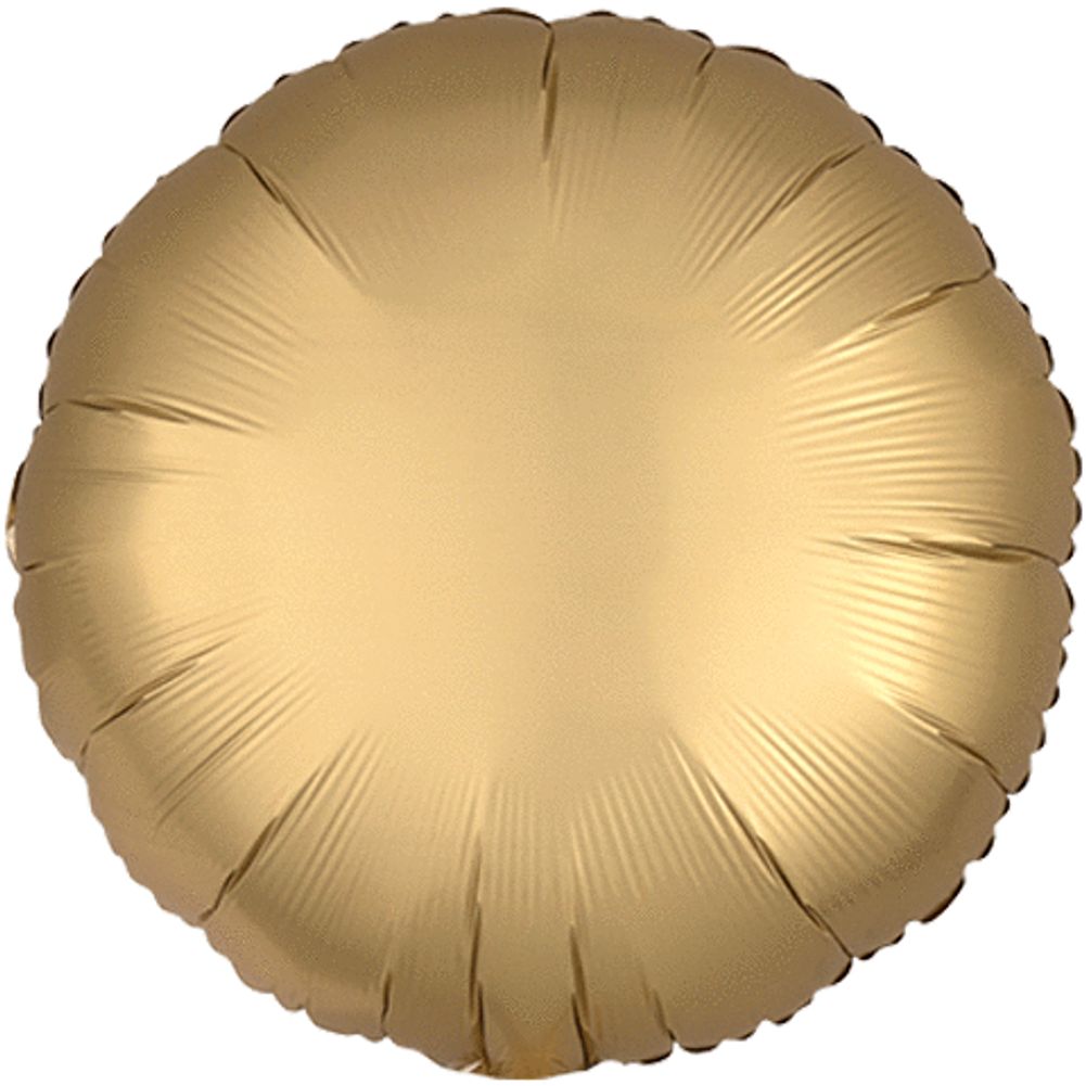 18" Gold Sateen Round Satin Luxe HX