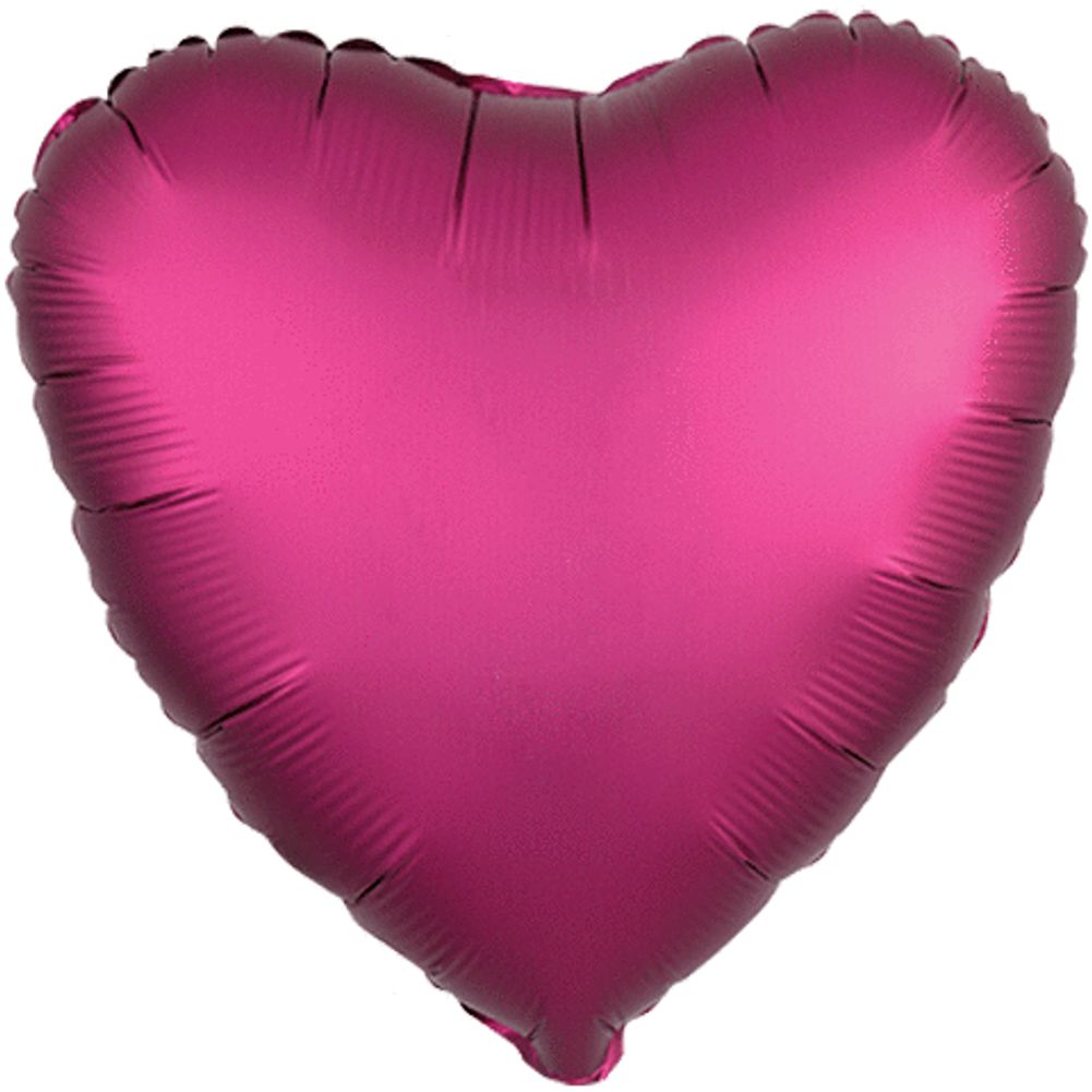 18" Pomegranate Heart Satin Luxe HX