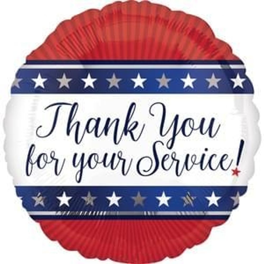 18" Thank You For Your Service Foil Balloon (1ct)