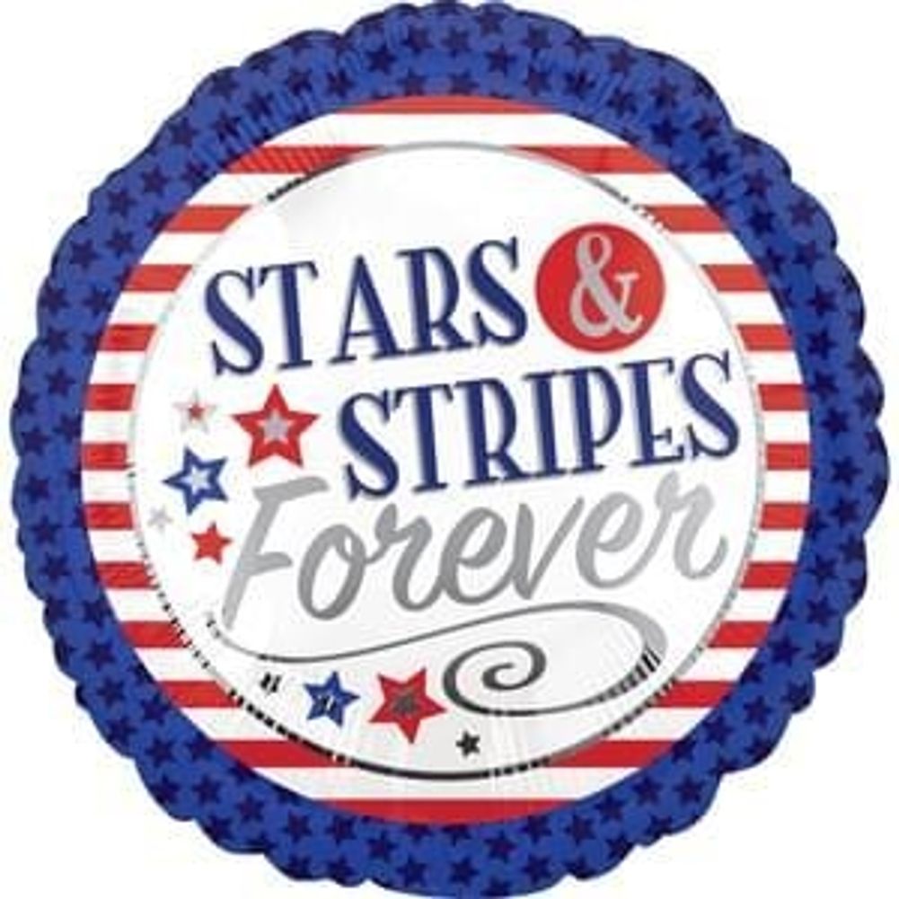18" Stars & Stripes Forever Foil Balloon (1ct)