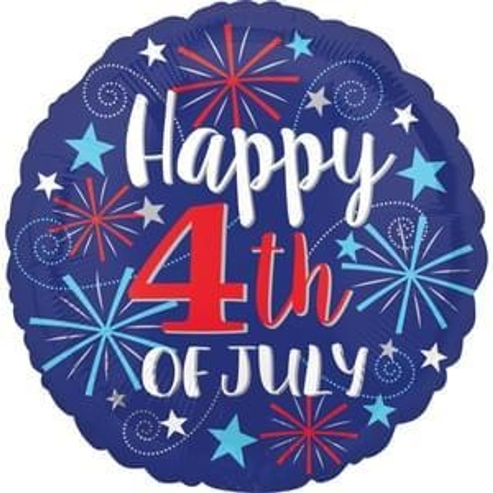18" Festive 4th of July Foil Balloon