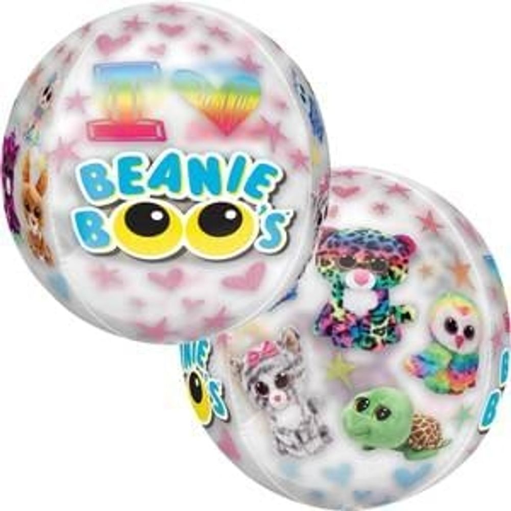 15" BEANIE BOOS CLEAR ORBZ