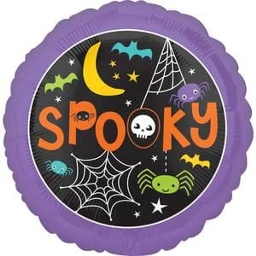 18" SPOOKY WEB & SPIDERS HX