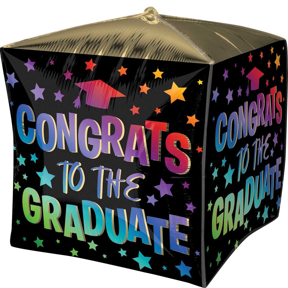 15" OMBRE CONGRATS GRADUATE CUBEZ
