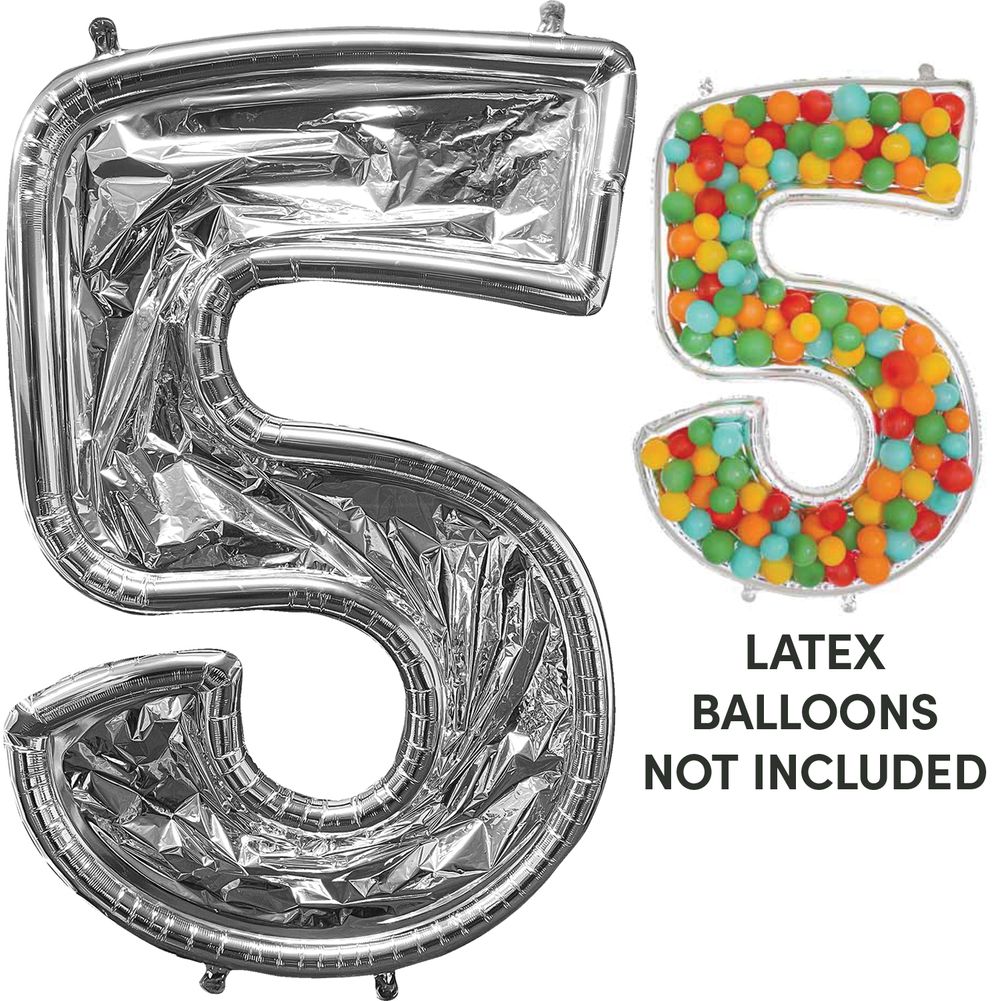 BALLOONFORMZ NUMBER 5 SILVER