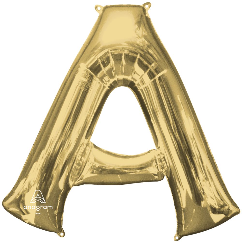 34" Letter A White Gold Foil Balloon (1ct)