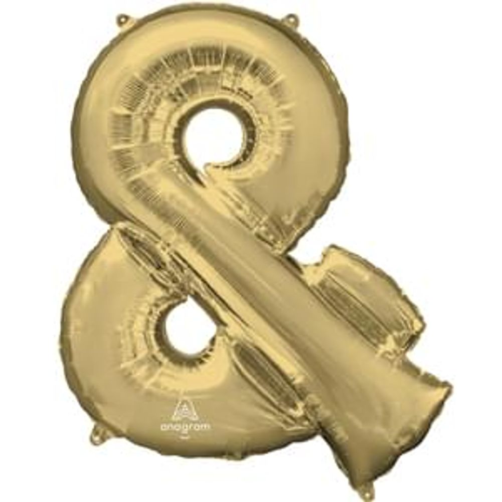 34" Symbol & White Gold Foil Balloon (1ct)