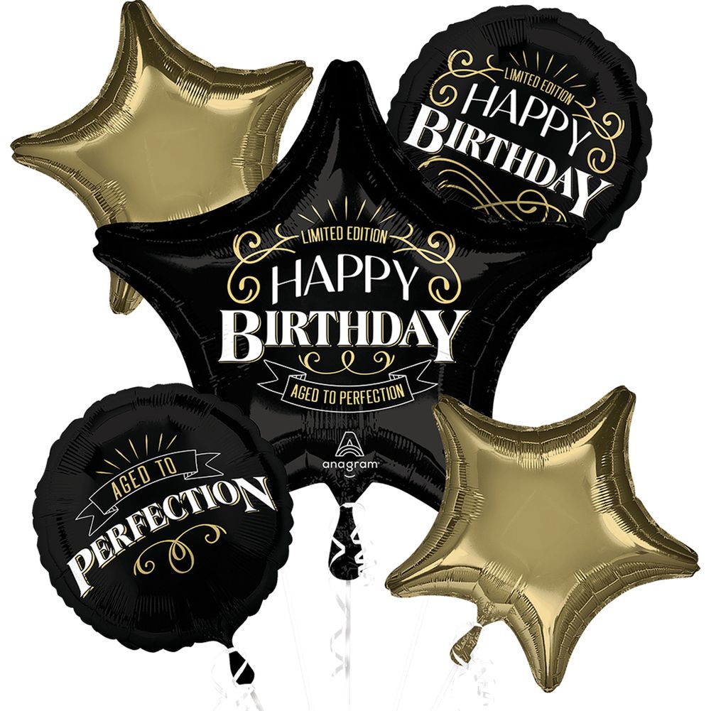 Better With Age Balloon Bouquet Foil Balloons (5ct)