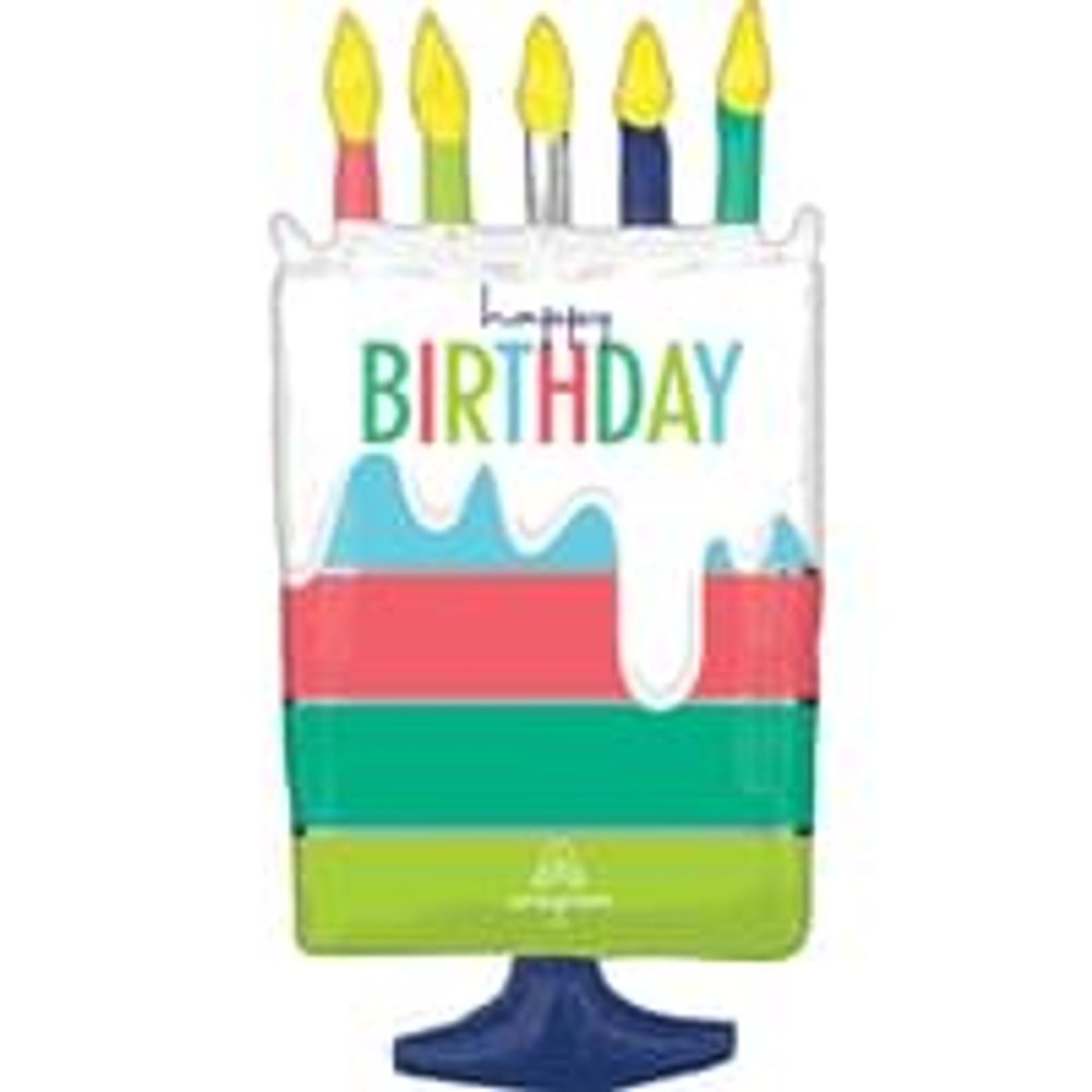 Modern Birthday Super Shape Foil Balloon (1ct)