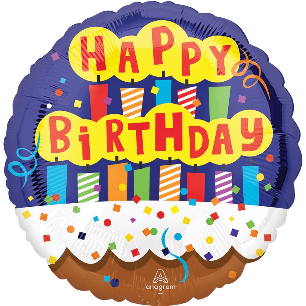 Happy Birthday Candles 18" Foil Balloon (1ct)