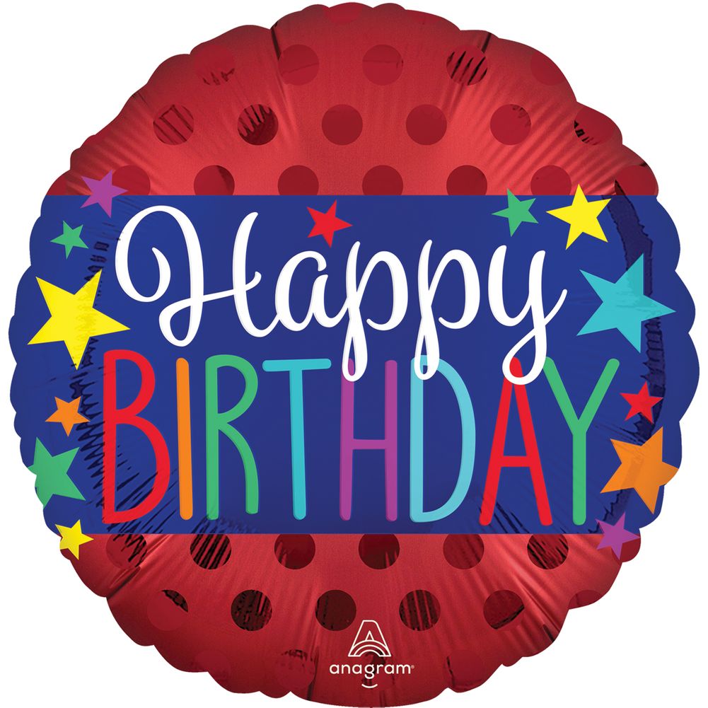 Happy Birthday Banner 18" Foil Balloon (1ct)