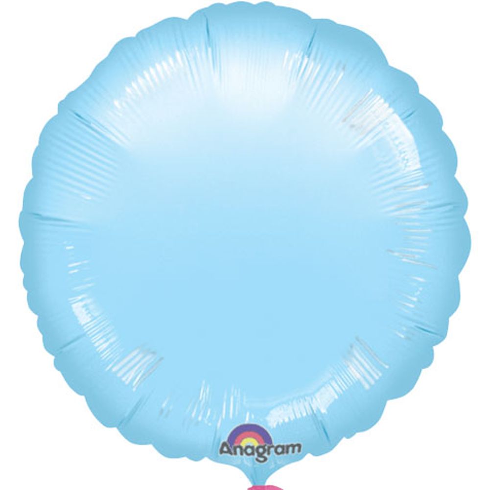 18" Pastel Blue Round Anagram Balloon (1 ct)