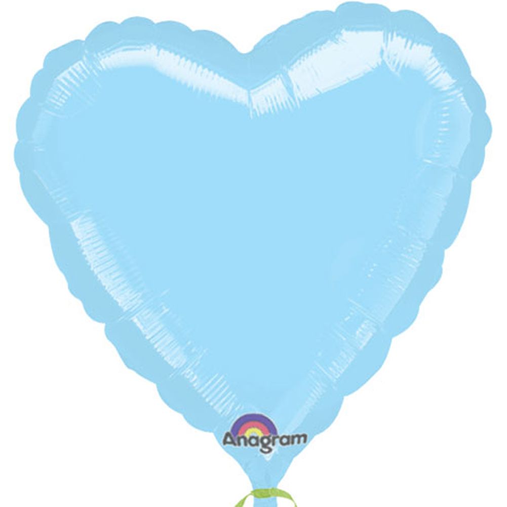 18" Pastel Blue Heart Anagram Balloon (1 ct)