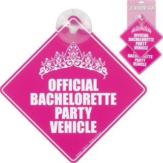 Bachelorette Car Window Sign 2-pack