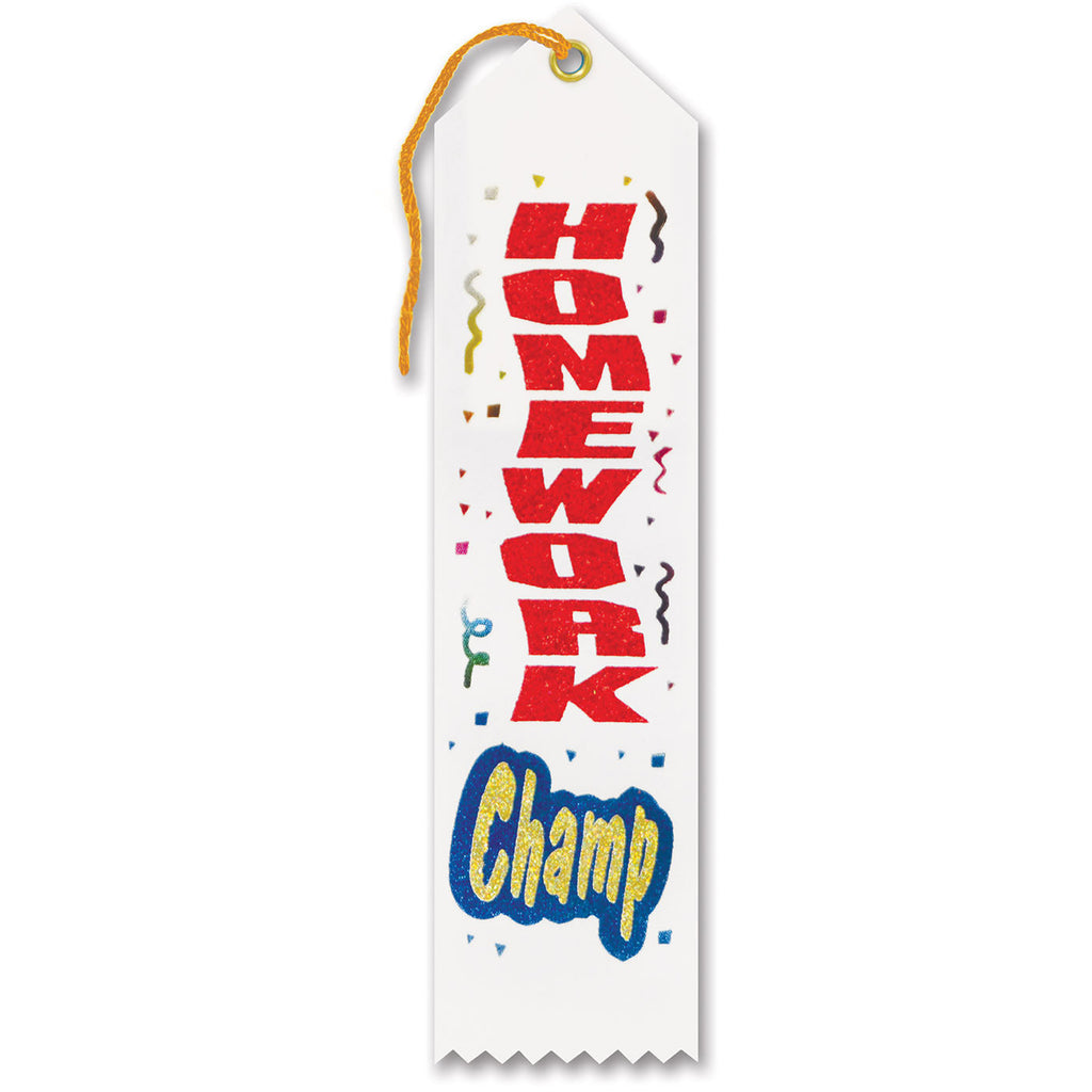 Homework Champ Award Ribbon