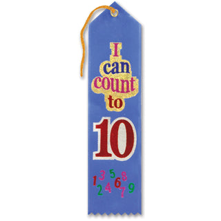 I Can Count To Ten Award Ribbo
