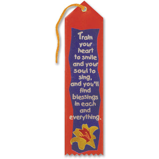 Train Your Heart To Smile Inspirational Ribbon