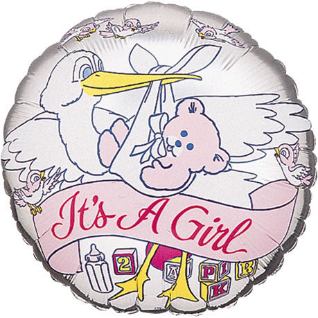 18" It's A Girl Stork