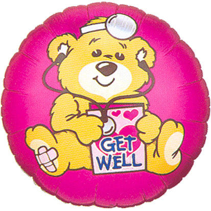 Get Well Bear Balloon
