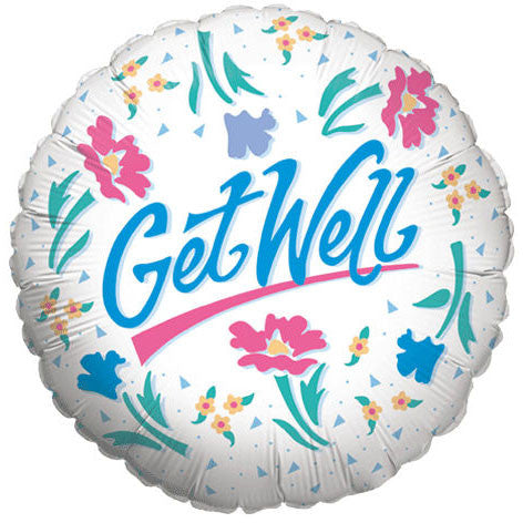 18" Get Well Flowers Betallic