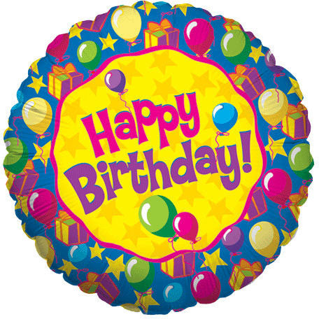 36" Birthday Balloons & Stars