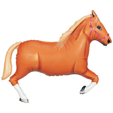 43" Tan Horse Helium Shape