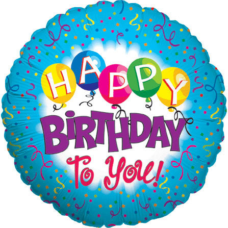 18" Birthday Balloons To You Betallic