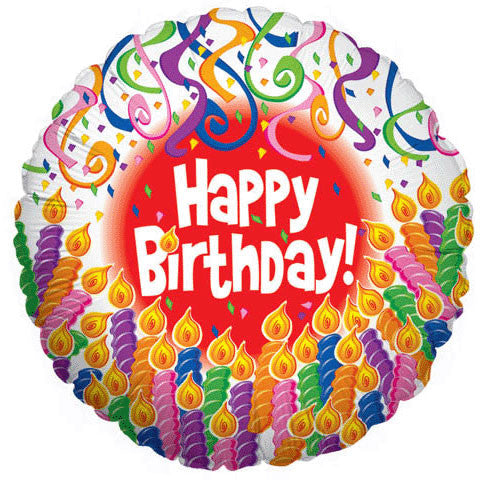 18" Candle Birthday Flat