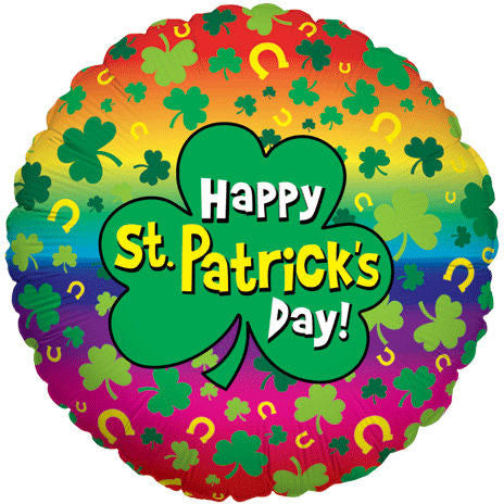 18" St. Patrick's Day Rainbow Foil Balloon