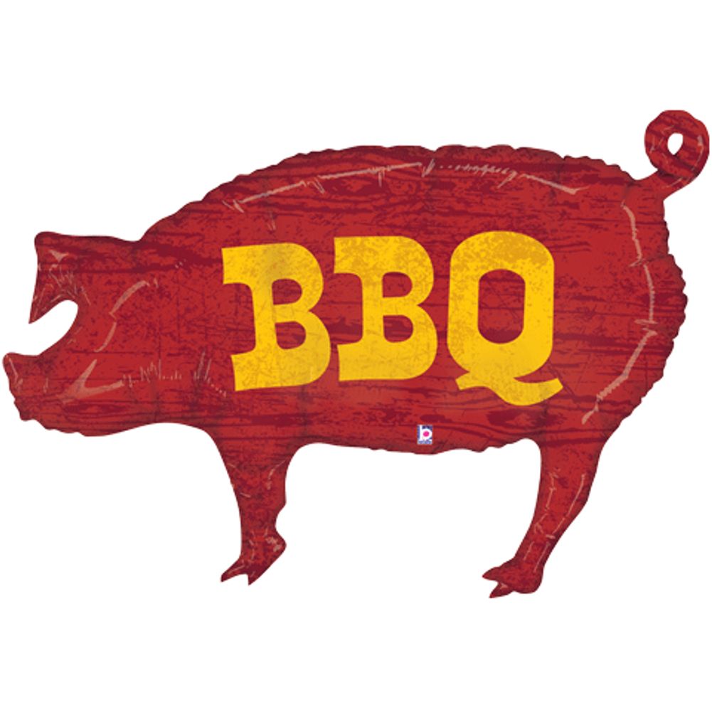35" BBQ Pig Super Shape Foil Balloon