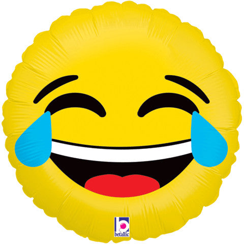 18" Emoji Tears of Joy LOL Foil Balloon