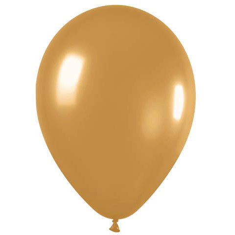 Sempertex 5" Metallic Gold Latex Balloons (100ct)