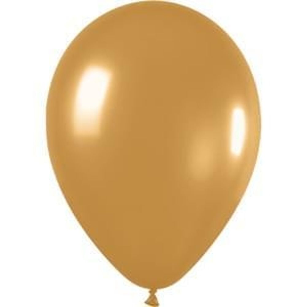 Sempertex 11" Metallic Gold Latex Balloons (100ct)