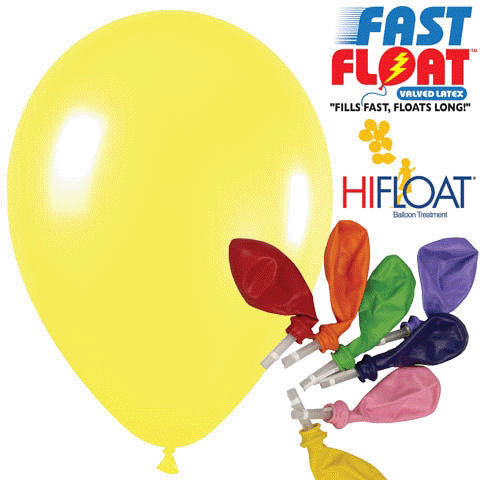 Sempertex 12" Fashion Yellow Fast Float Latex Balloons (25ct)