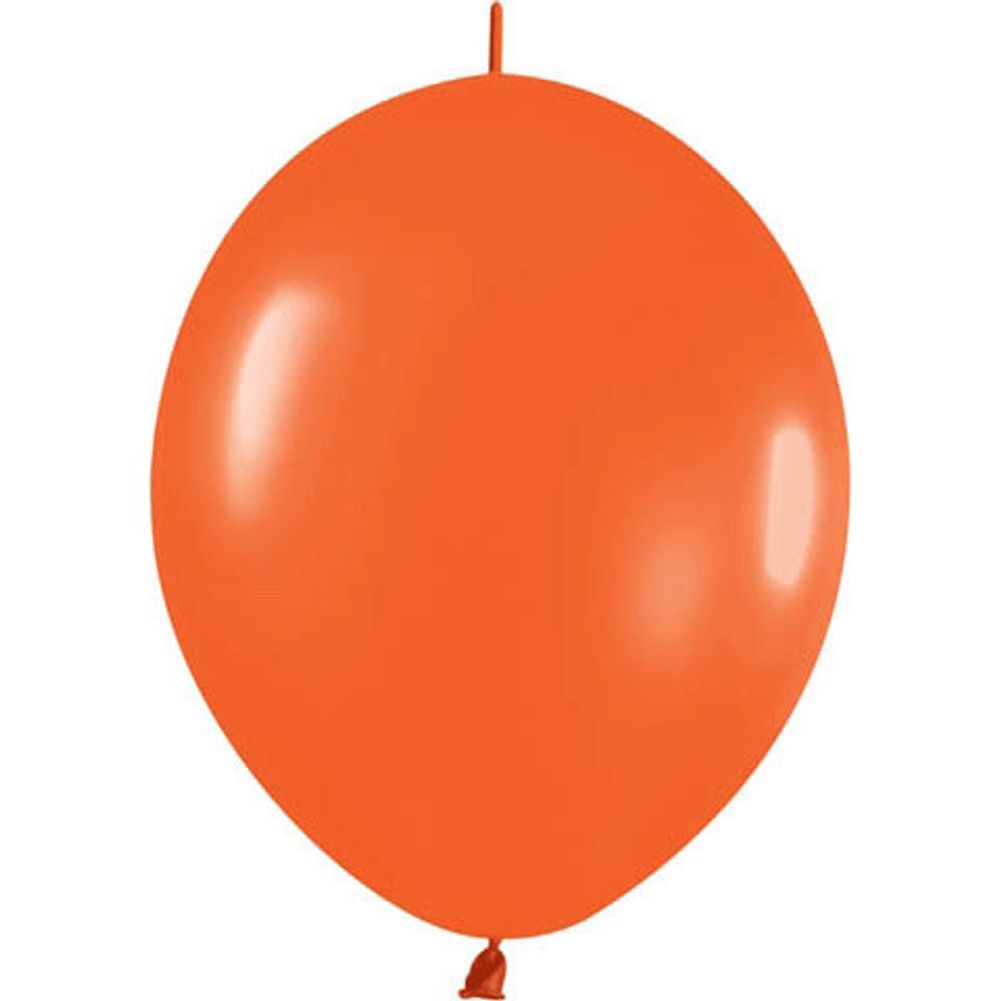 Sempertex 12" Fashion Orange Link-O-Loon Latex Balloons (50ct)