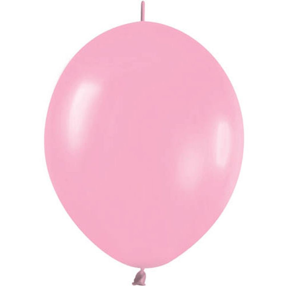 Sempertex 12" Fashion Bubble Gum Pink Link-O-Loon Latex Balloons (50ct)