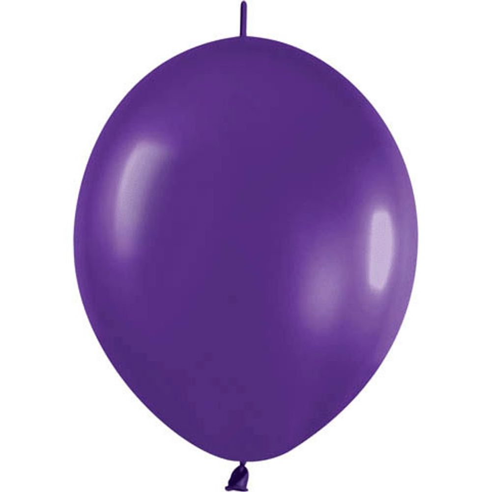Sempertex 12" Metallic Violet Link-O-Loon Latex Balloons (50ct)