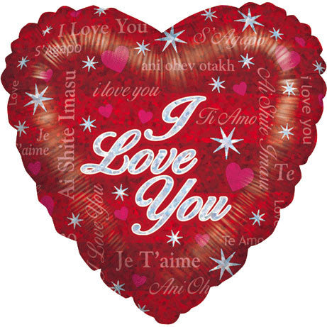 Sparkling Love Holographic Mini Foil Balloon