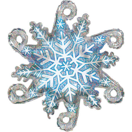 38" Linky Snowflake Holographic Foil Balloon