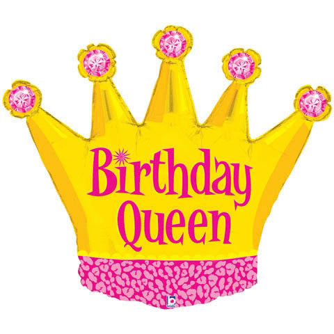 36" Birthday Queen Helium Shape