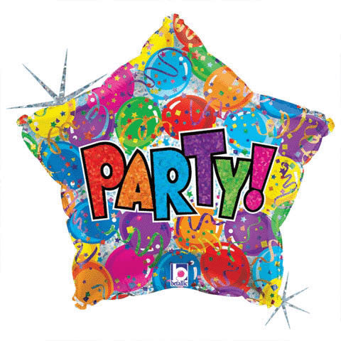 19" Party Holographic Star Shape