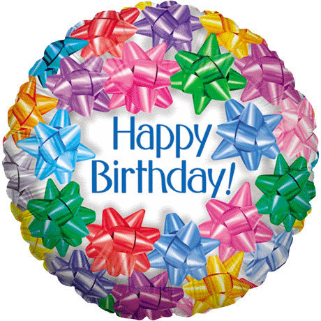 18" Birthday Bows Betallic