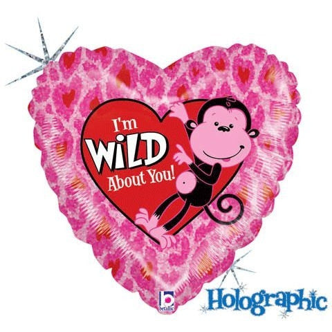 18" Wild About You Holographic Foil Balloon