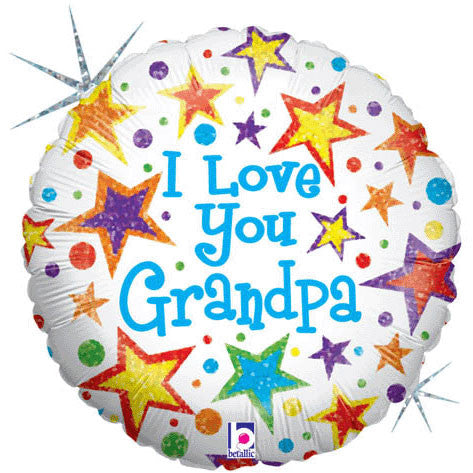 18" I Love Grandpa Holographic
