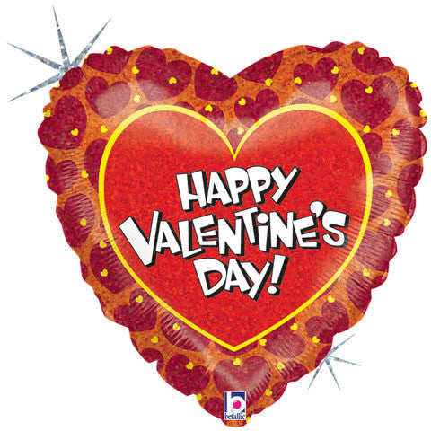 18" Patches Of Love Valentine Holographic