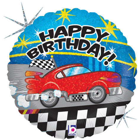 18" Happy Birthday Car Holographic