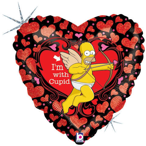 18" Simpsons I'm With Cupid Holographic