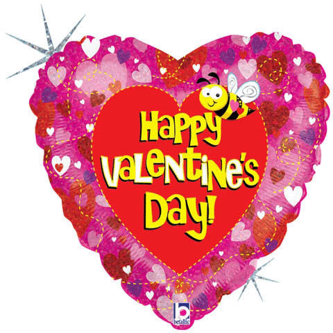 18" Valentine Buzz Holographic