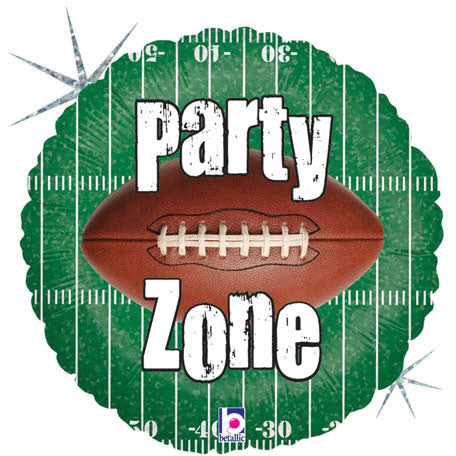 18" Party Zone Football Holographic